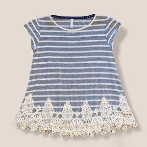 Striped Top with Lace